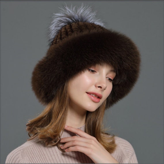 mink fur caps