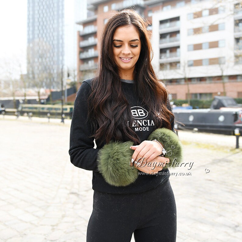 Finn Fox Fur Slap on Cuffs Bracelet