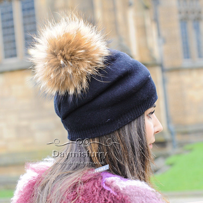 wool beanie with pom pom