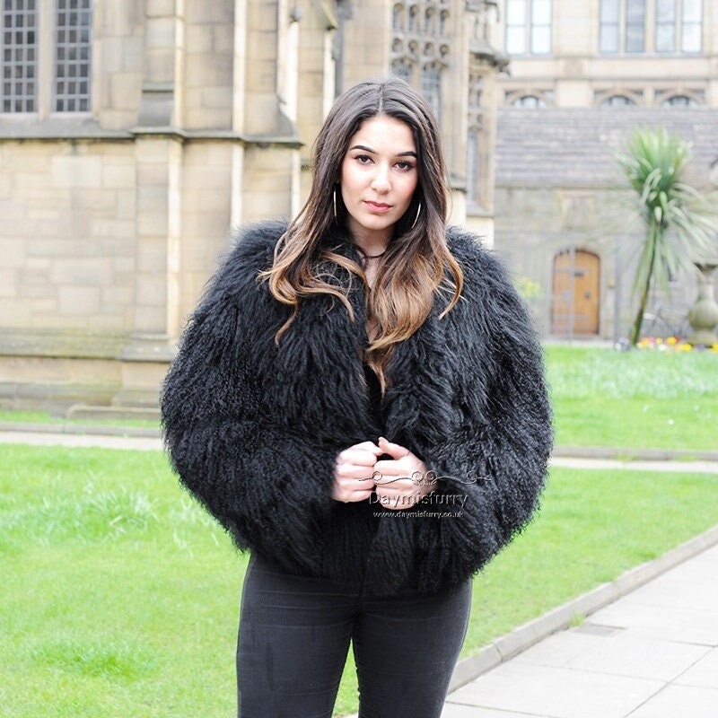 Mongolian Fur Coat Plus Size Clearance 