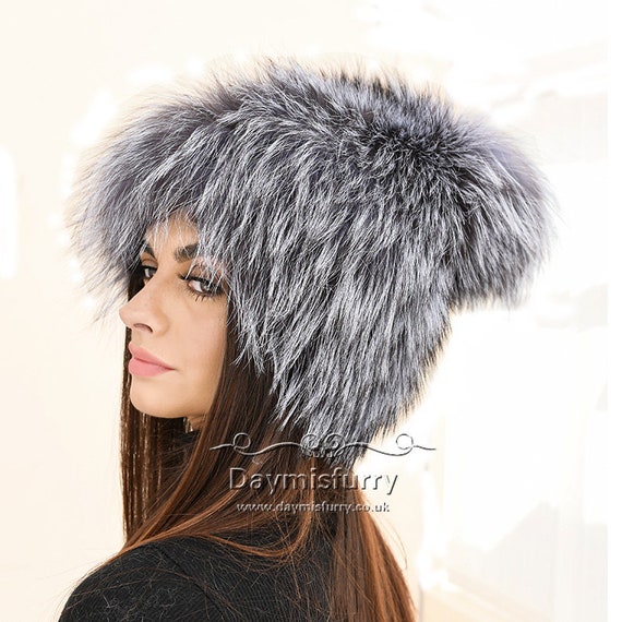 Silver Fox Fashion Winter Fur Hats 