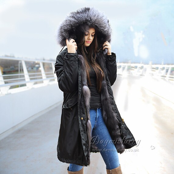 calvin klein leather fur jacket