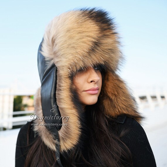 Finn Raccoon Fur Trapper Hat - Etsy Ireland