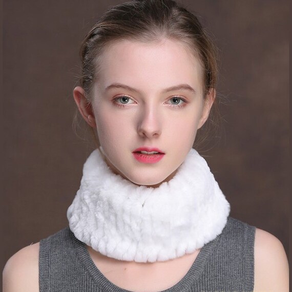 White Rex Rabbit Fur Headband / Fur 