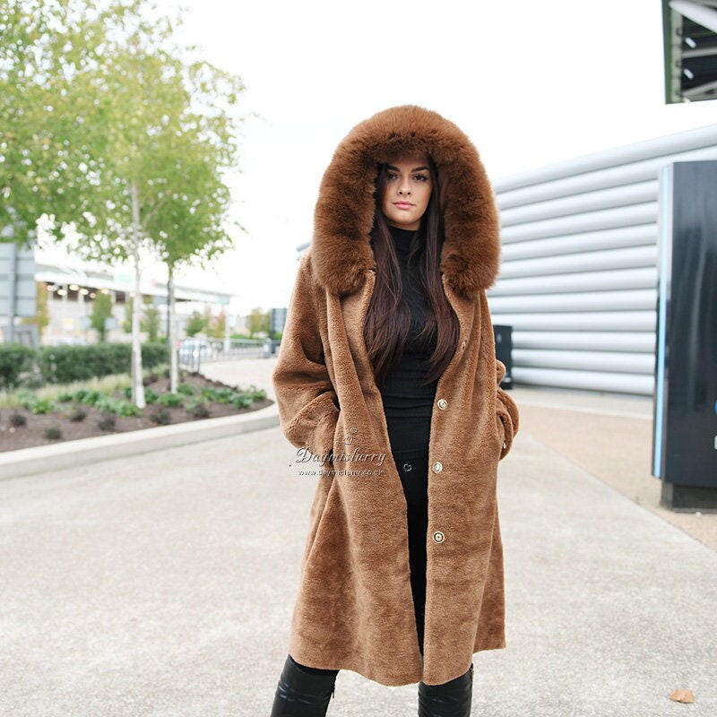 Monogram Mink Hooded Wrap Coat - Women - Ready-to-Wear