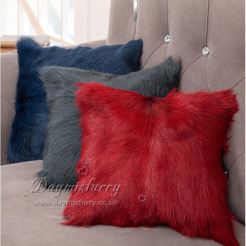 Goat Lamb Fur Pillow Case Cushion Cover Real Fur Pillow Case
