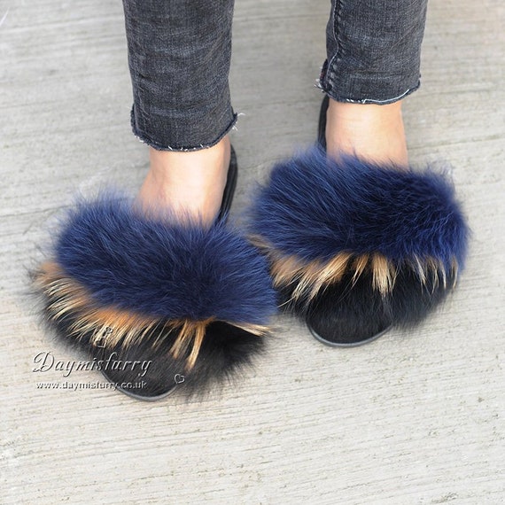 slippers met echt bont