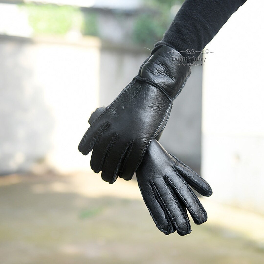 Premium Hand Sewn Shearling Sheepskin Gloves for Women - Etsy