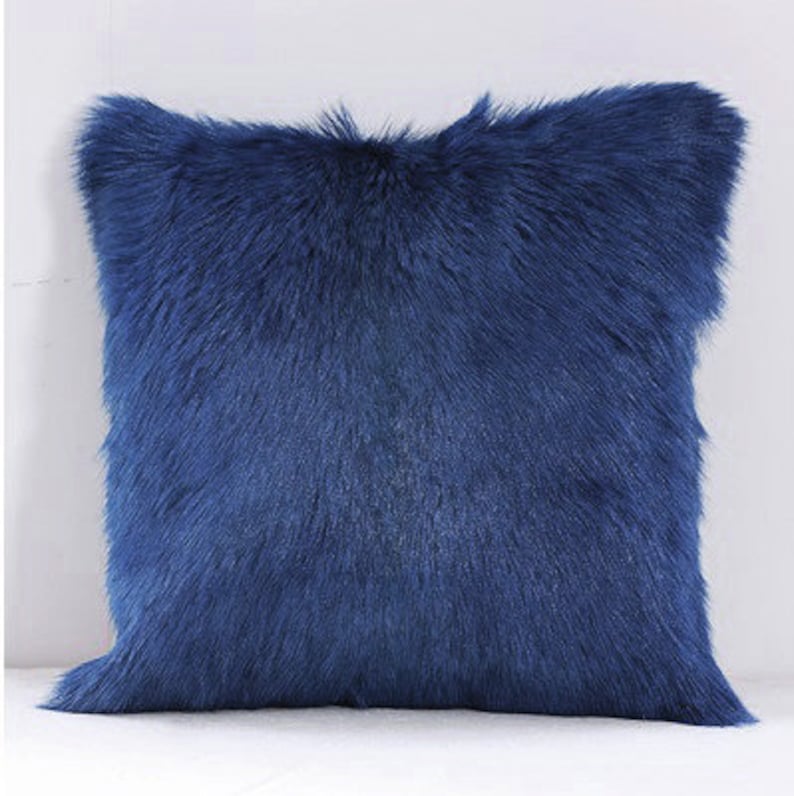 Goat Lamb Fur Pillow Case Cushion Cover Real Fur Pillow Case