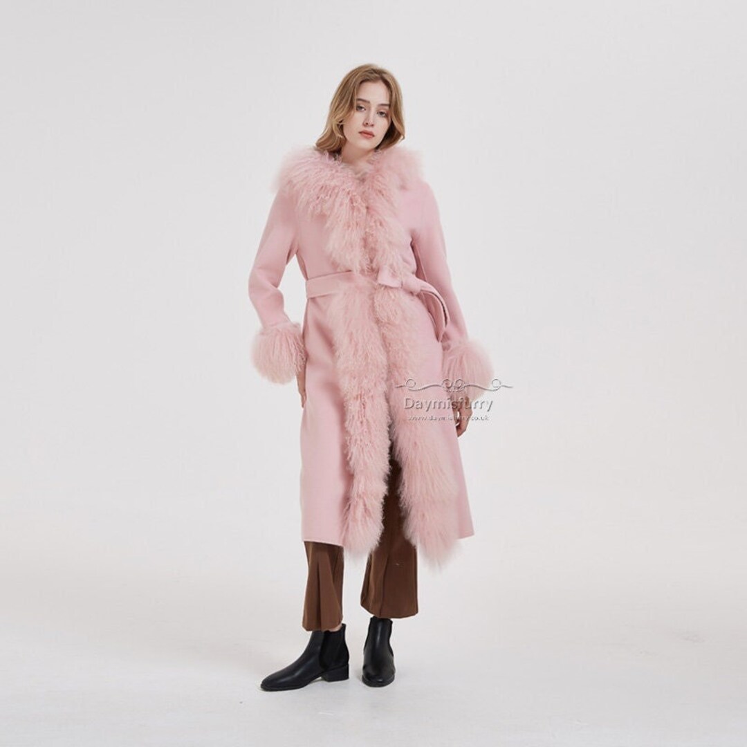 Wool Jacket With Mongolian Lambskin 