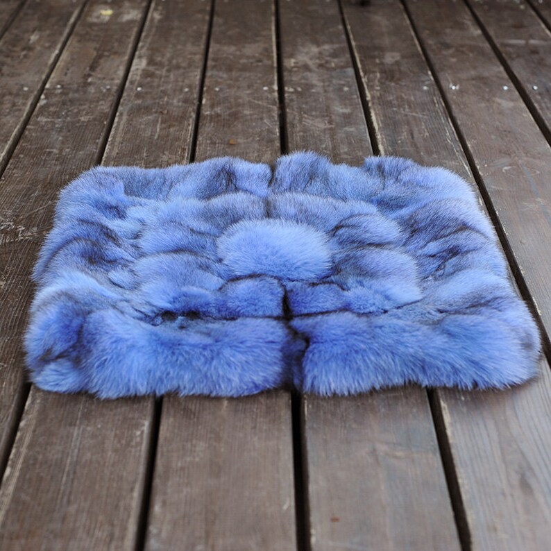 PatchWork Fox Fur Cushion 19.5x19.5