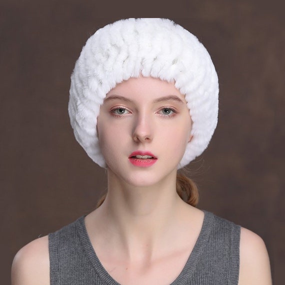 White Rex Rabbit Fur Headband / Fur 