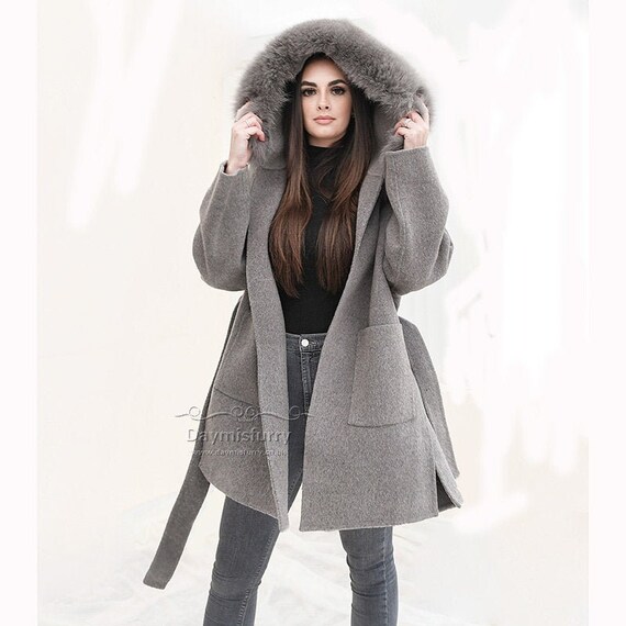 Monogram Mink Hooded Wrap Coat - Women - Ready-to-Wear