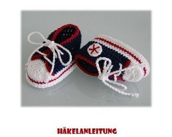 eBook crochet pattern baby shoes sneakers