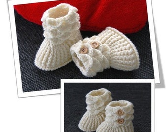 eBook crochet instructions for baby shoes, little boots, flowers