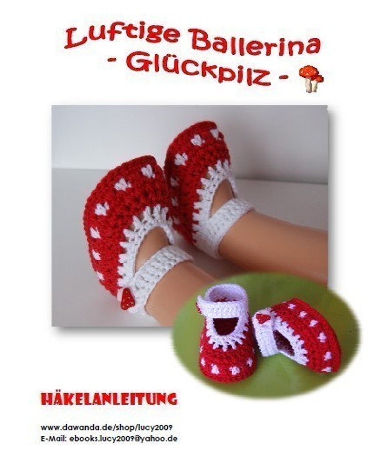 eBook Häkelanleitung Babyschuhe Glückpilz Bild 1