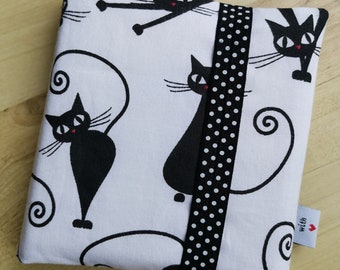 Stitched Pixi/Mini Book case case "black cats"