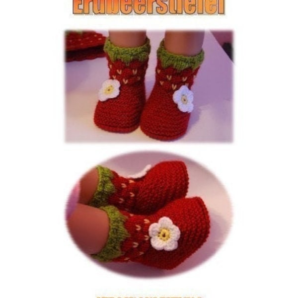 eBook knitting instructions baby shoes boots strawberry