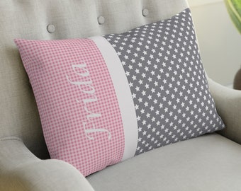 Kissen mit Namen personalisiert | Namenskissen | Kuschelkissen | Geschenk Mädchen Geburt Taufe