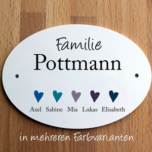 Personalized family door sign