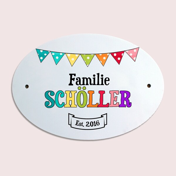 Türschild familie Etsy.de