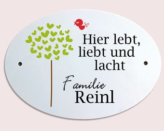 Türschild Familie personalisiert