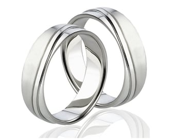 Partner rings titanium without stone friendship rings engagement rings