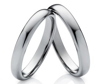 Wedding rings scratch-resistant and corrosion-resistant made of tungsten tungsten, customizable