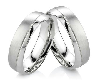 Anillos de pareja sin piedra anillos de joyería personalizados regalo de aniversario de acero inoxidable para pareja