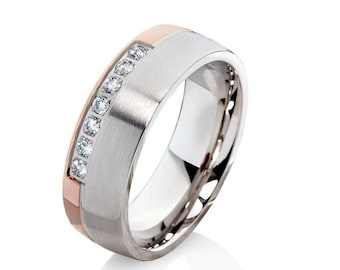 Verlobungsring Partnerring Rosegold Geburtstagsgeschenk Frau