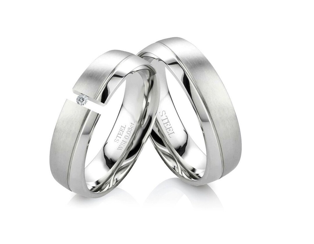 2 Partner Ringe Eheringe Trauringe & Gratis GRAVUR