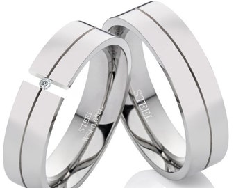 6 mm wide wedding rings made of stainless steel engagement rings with diamond