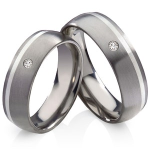 Damen Partnerringe lesbian couple ring Titan Silber