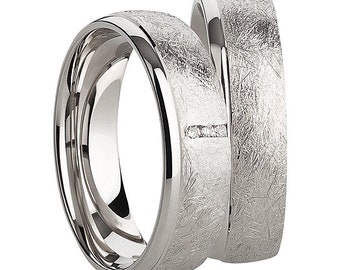 Engagement rings silver crash look