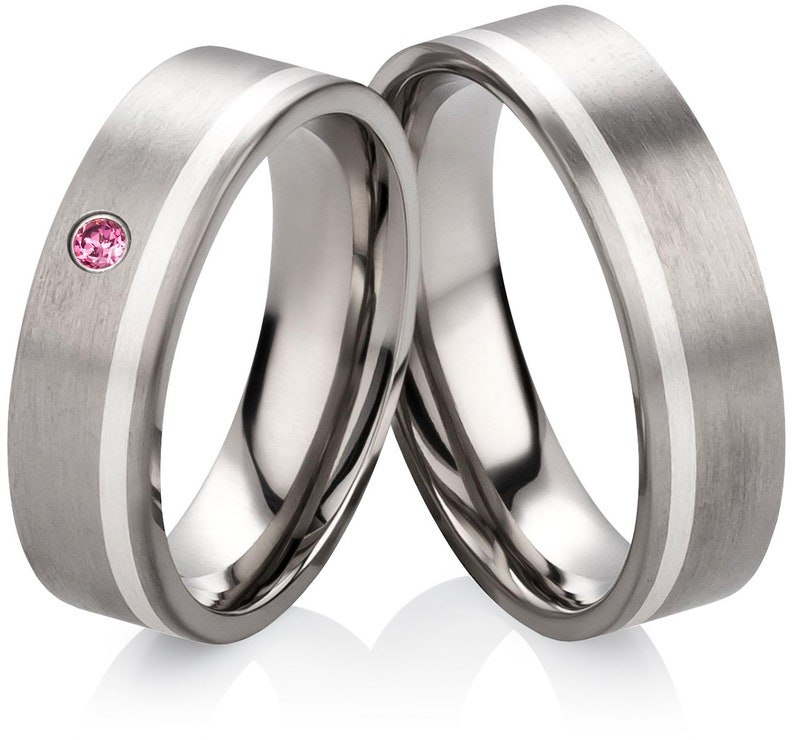 Wedding Rings Engagement Ring Rings Made Of Titanium Silver Etsy