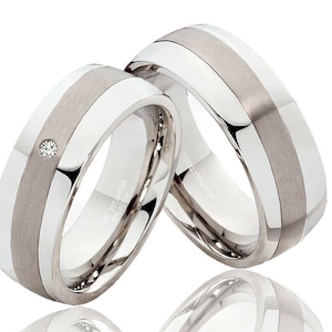 unusual wedding rings wedding rings pair of rings combined from stainless steel and titanium with diamond