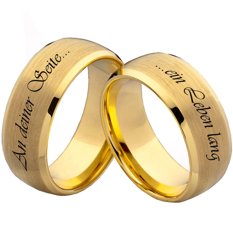 Trauringe Hochzeitsringe Eheringe aus Wolfram Gold Bild 2