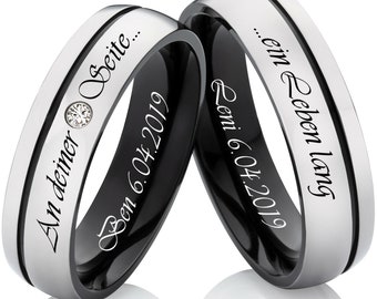 Titanium wedding rings