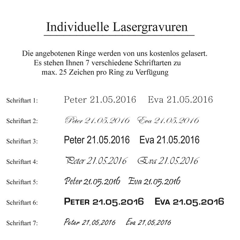 Trauringe Eheringe kratzfest und korrosionsfest aus Wolfram Tungsten personalisierbar Bild 5