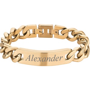 Bracelet Link chain gold-plated rose gold Armored bracelet customizable