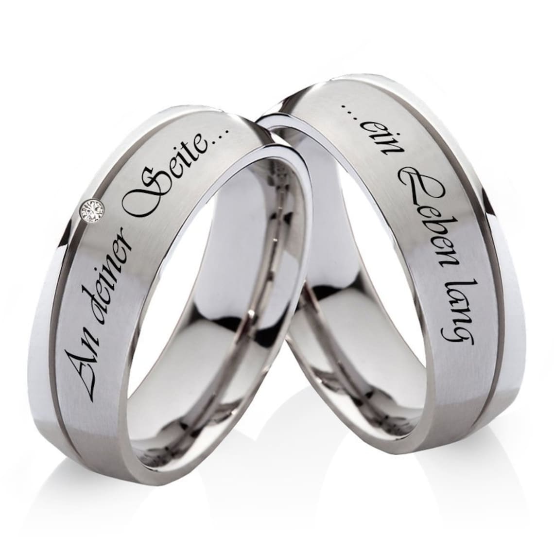 Eheringe Set Paar Verlobungsringe stainless steel Etsy.de