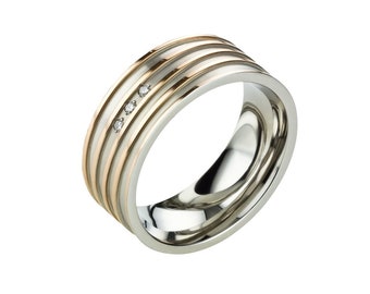 Bezaubernder Damen Partnerring Edelstahl rosegold Geschenk für Frauen Freundin Geschenk