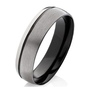 Partner ring titanium engagement ring man men&#39;s gift promise ring
