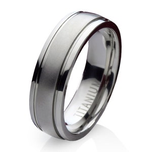 Titanium engagement ring men ring partner ring boyfriend anniversary Christmas gift