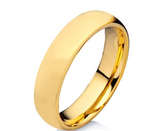 Partnerring Gold Tungsten Herrenring Männerring Geschenk für Partner Freund Mann