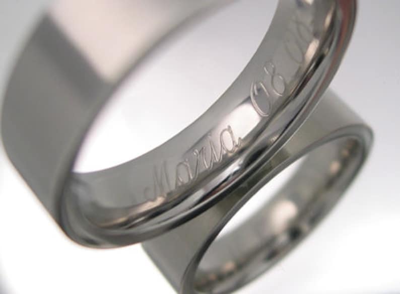 Eheringe Ringe Verlobungsringe Edelstahl in Bicolor mit kostenloser Gravur Bild 2