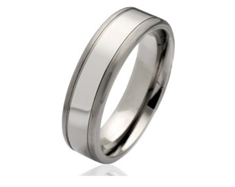 Engagement ring man partner ring titanium