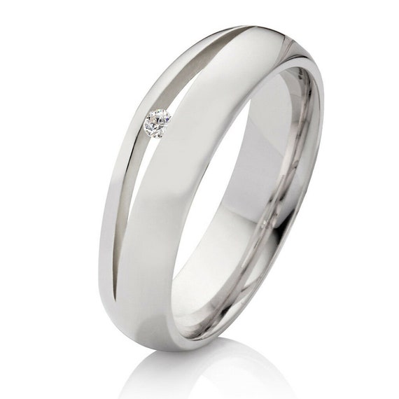 Anillo de compromiso de plata con regalo de diamantes para novia