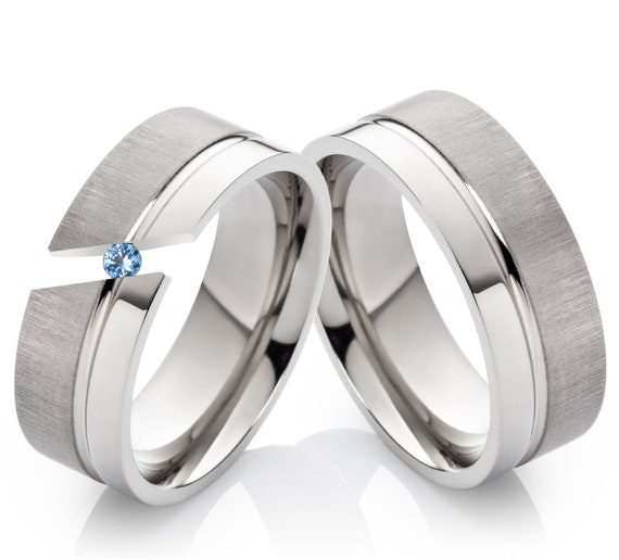 Anillos de boda anillos de compromiso topas - Etsy España