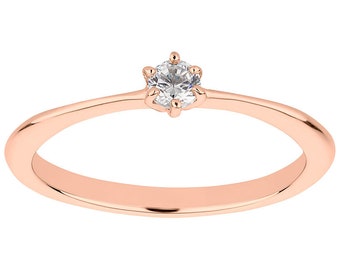 elf-like filigree engagement ring rosé gold